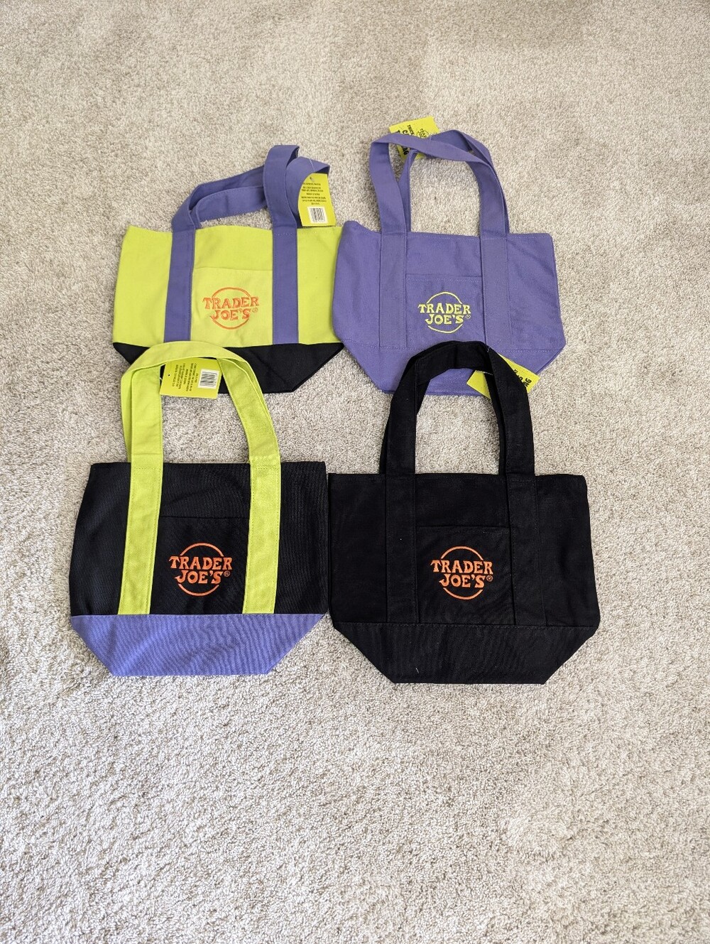 Trader Joe's 2026 Halloween Mini Totes – New With Tags Full Set